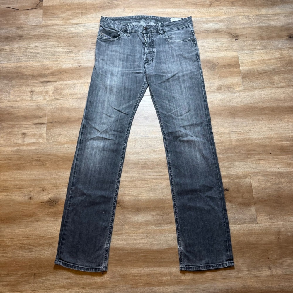 Diesel Safado Jeans Men 31x32 Slim Straight Stretch Denim Pants Black Faded